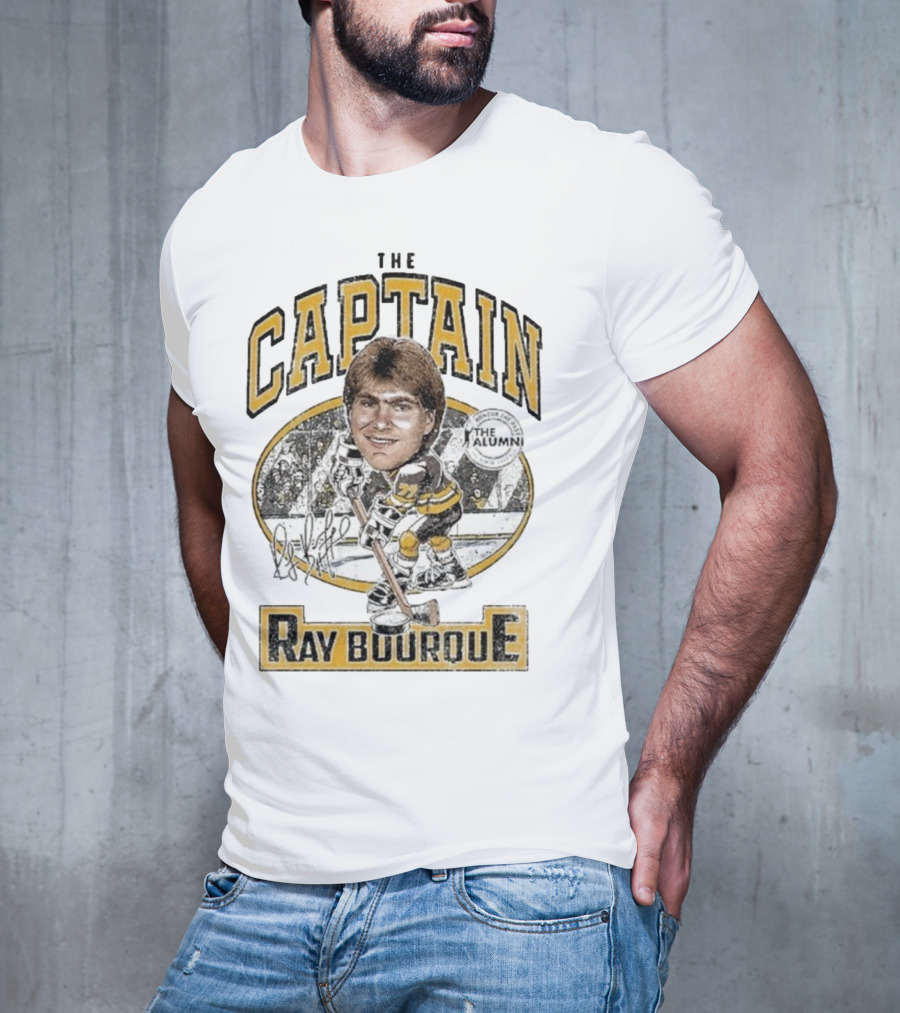 The Captain Ray Bourque NHL Alumni Association Spittin Chiclets Collaboration T-Shirt