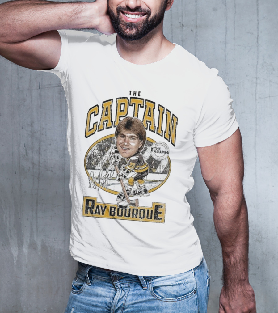 The Captain Ray Bourque NHL Alumni Association Spittin Chiclets Collaboration T-Shirt
