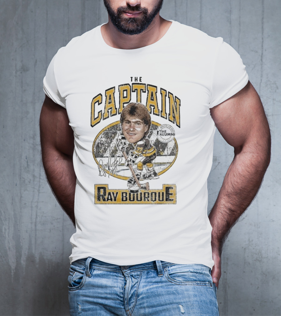 The Captain Ray Bourque NHL Alumni Association Spittin Chiclets Collaboration T-Shirt