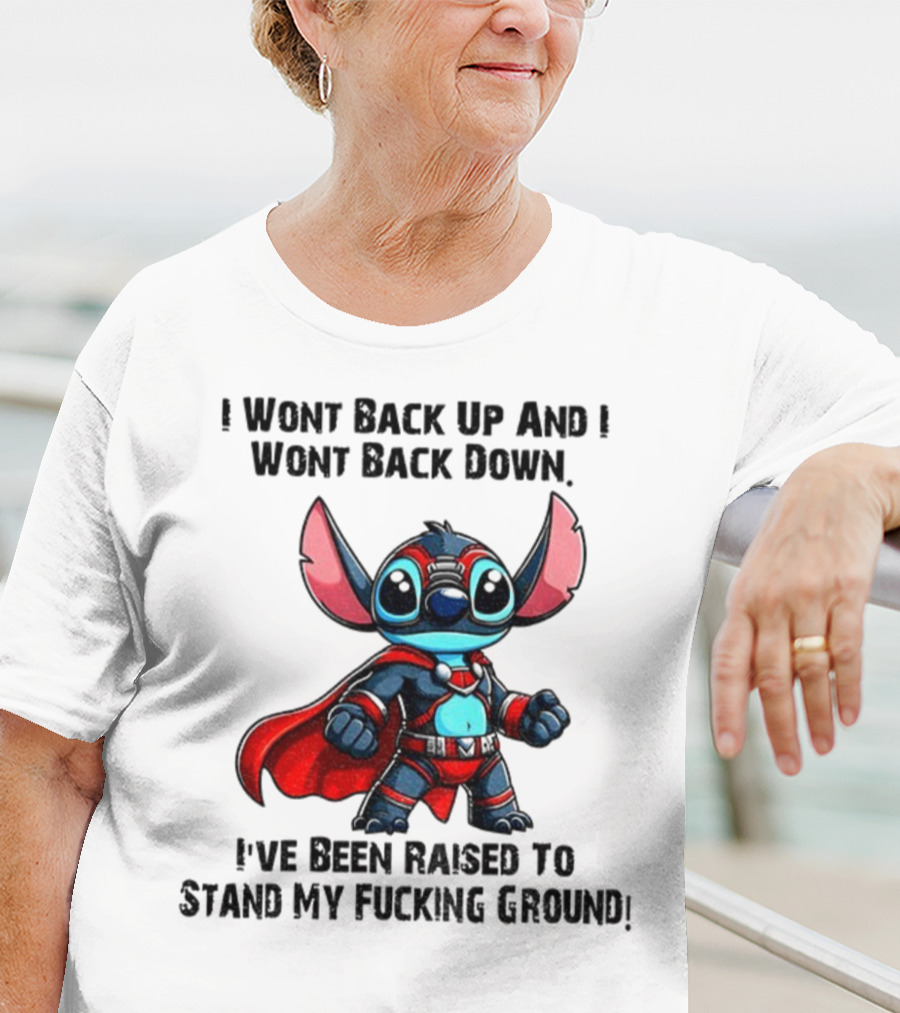 Stitch Superhero Stand My Ground Quote T-Shirt