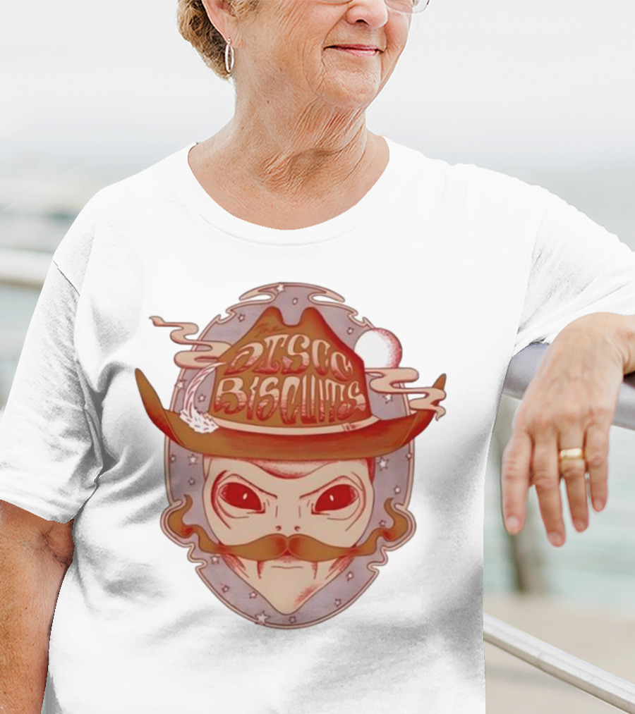 Disco Biscuits Alien Cowboy With Hat And Mustache T-Shirt
