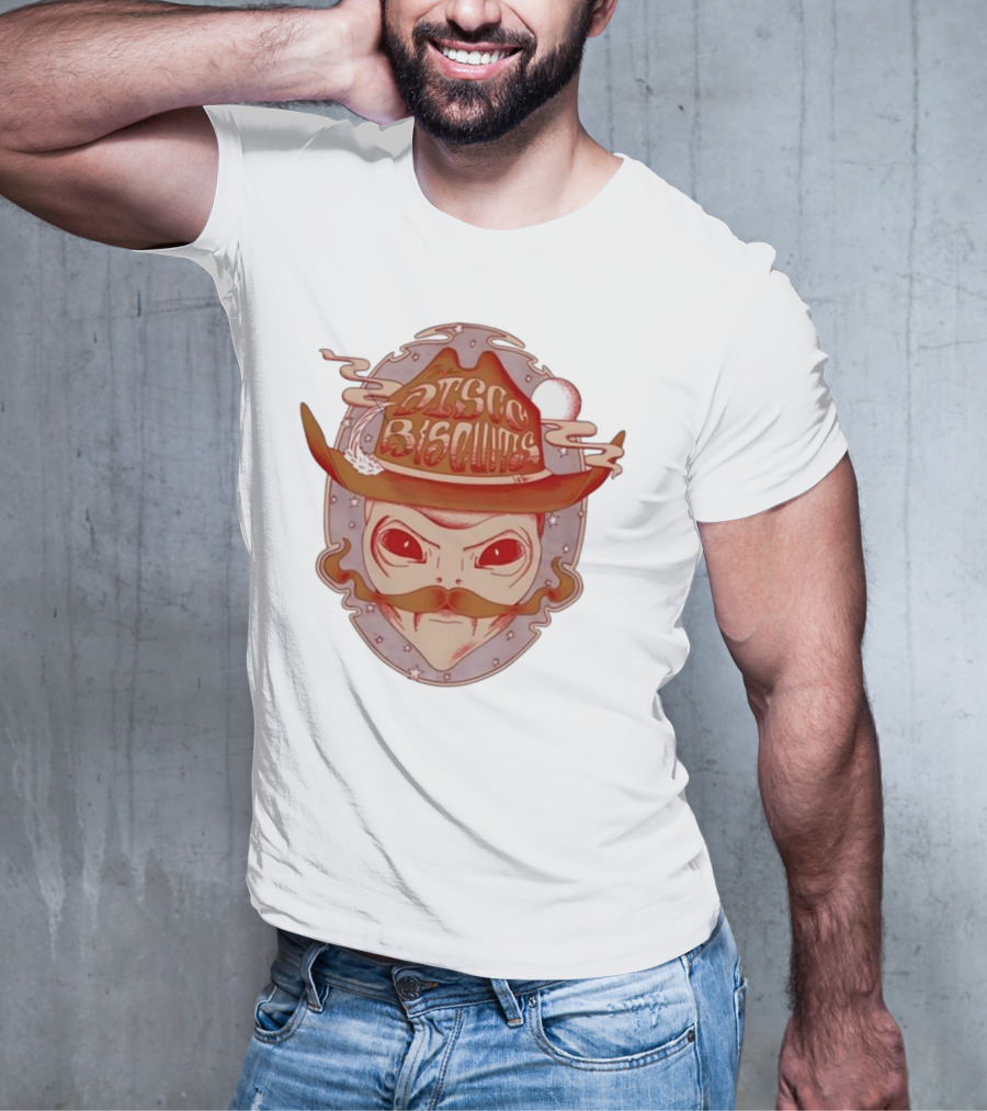 Disco Biscuits Alien Cowboy With Hat And Mustache T-Shirt