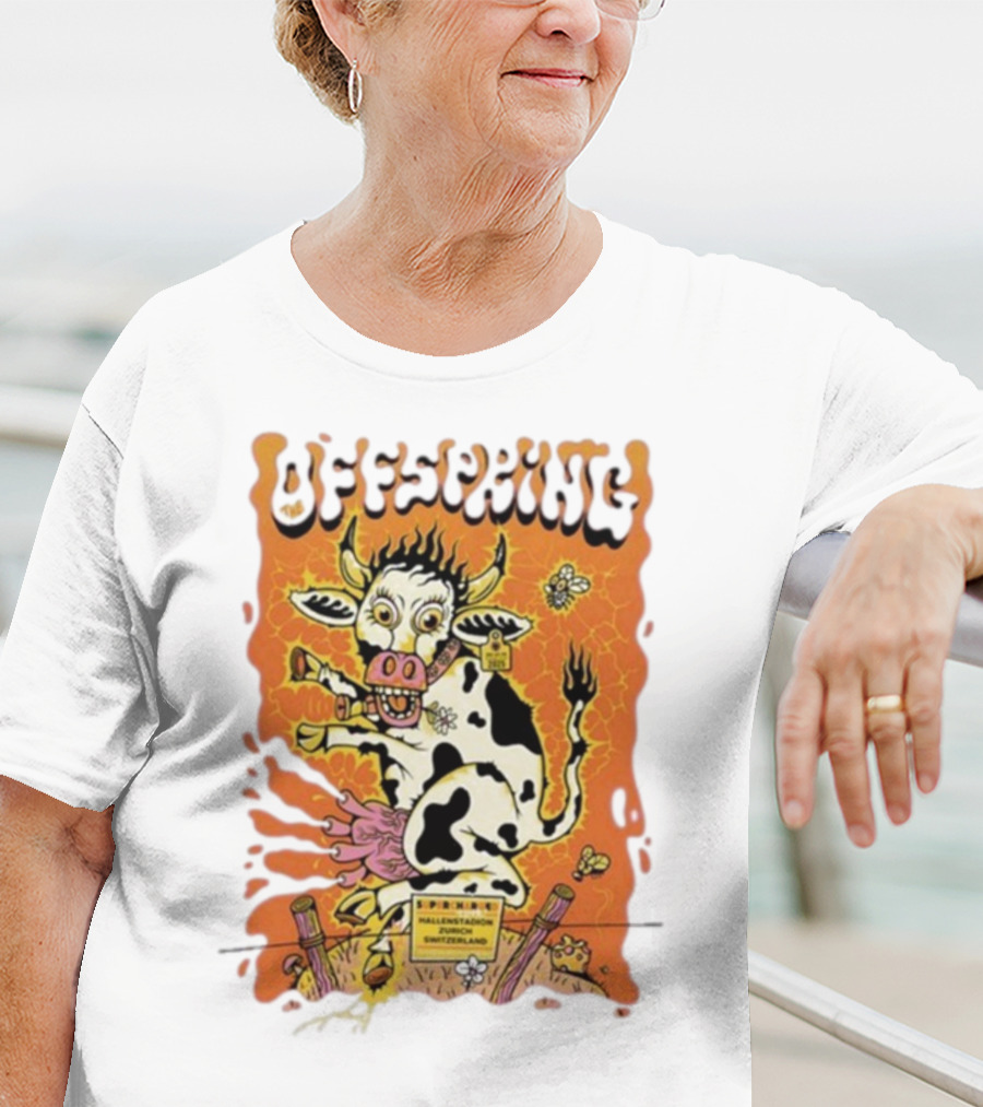 Offspring Hallenstadion Zurich 2025 Tour September Switzerland Cow Art T-Shirt