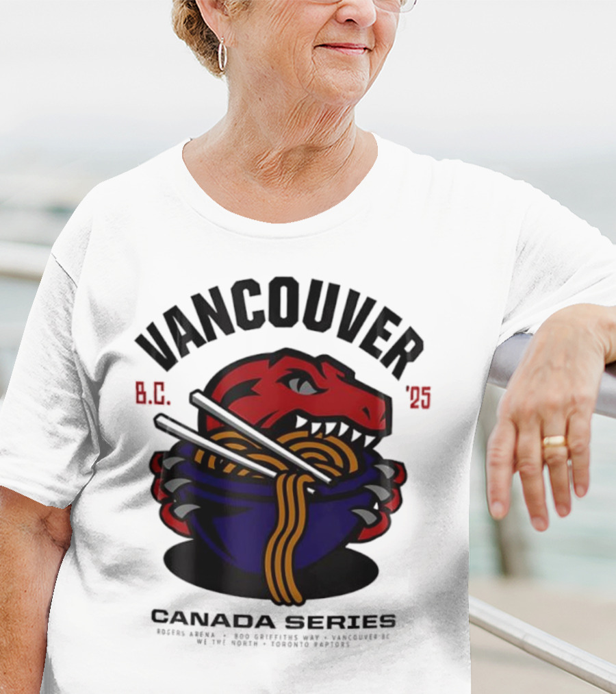 Vancouver BC 2025 Toronto Raptors Noodles Series T-Shirt