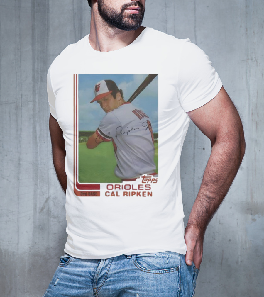 Cal Ripken Jr. Baltimore Orioles Baseball Card Topps MLB Signature Player T-Shirt
