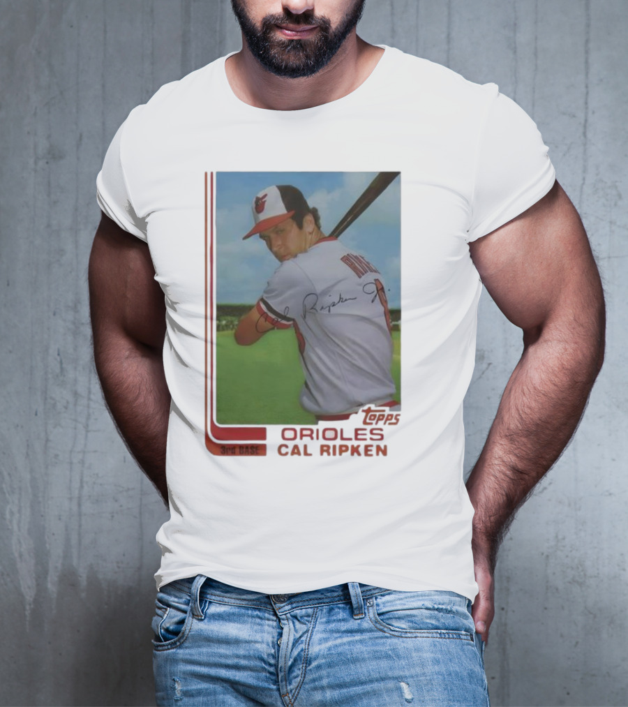 Cal Ripken Jr. Baltimore Orioles Baseball Card Topps MLB Signature Player T-Shirt