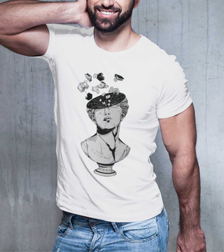 Daniel Greene To Be Read Exploding Head Sculpture With Floating Books T-Shirt