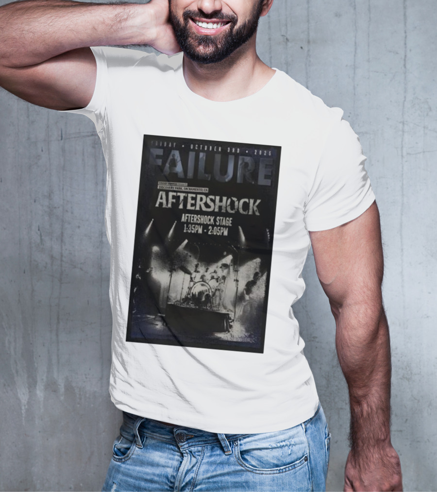 FAILURE Aftershock Discovery Park Sacramento October 3rd 2025 Tour T-Shirt