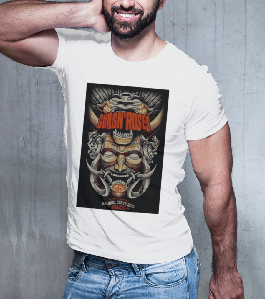 Guns N Roses Estadio Nacional San José Costa Rica 2025 T-Shirt