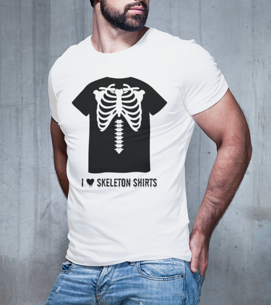 I Love Skeletons Heart Original Skeleton T-Shirt