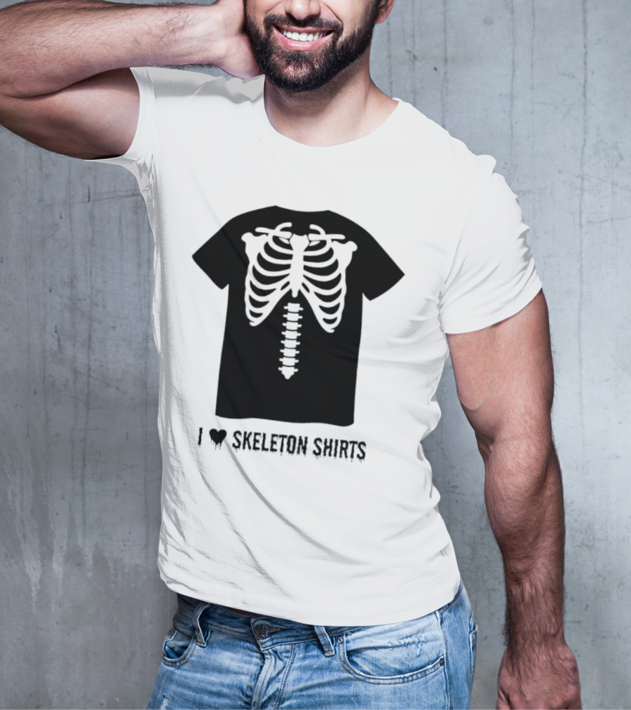 I Love Skeletons Heart Original Skeleton T-Shirt