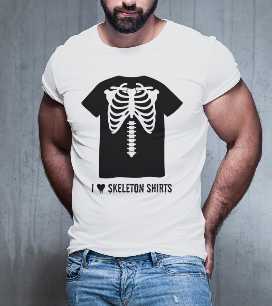 I Love Skeletons Heart Original Skeleton T-Shirt