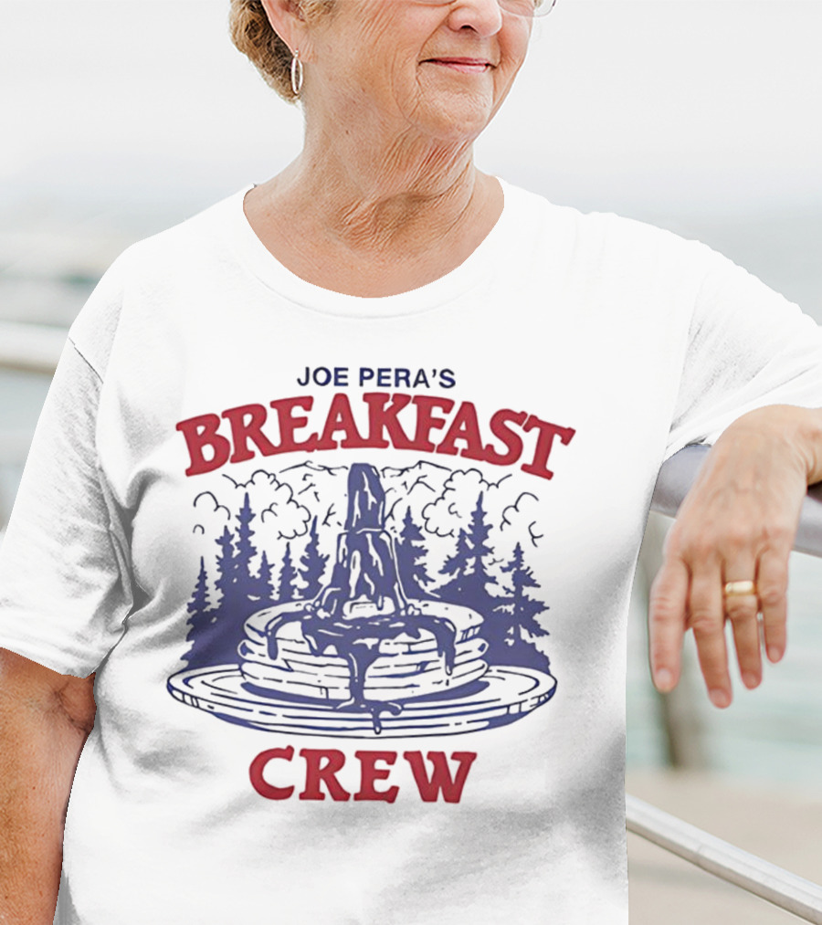 Joe Pera's Breakfast Crew Pancake Stack Forest Scene T-Shirt