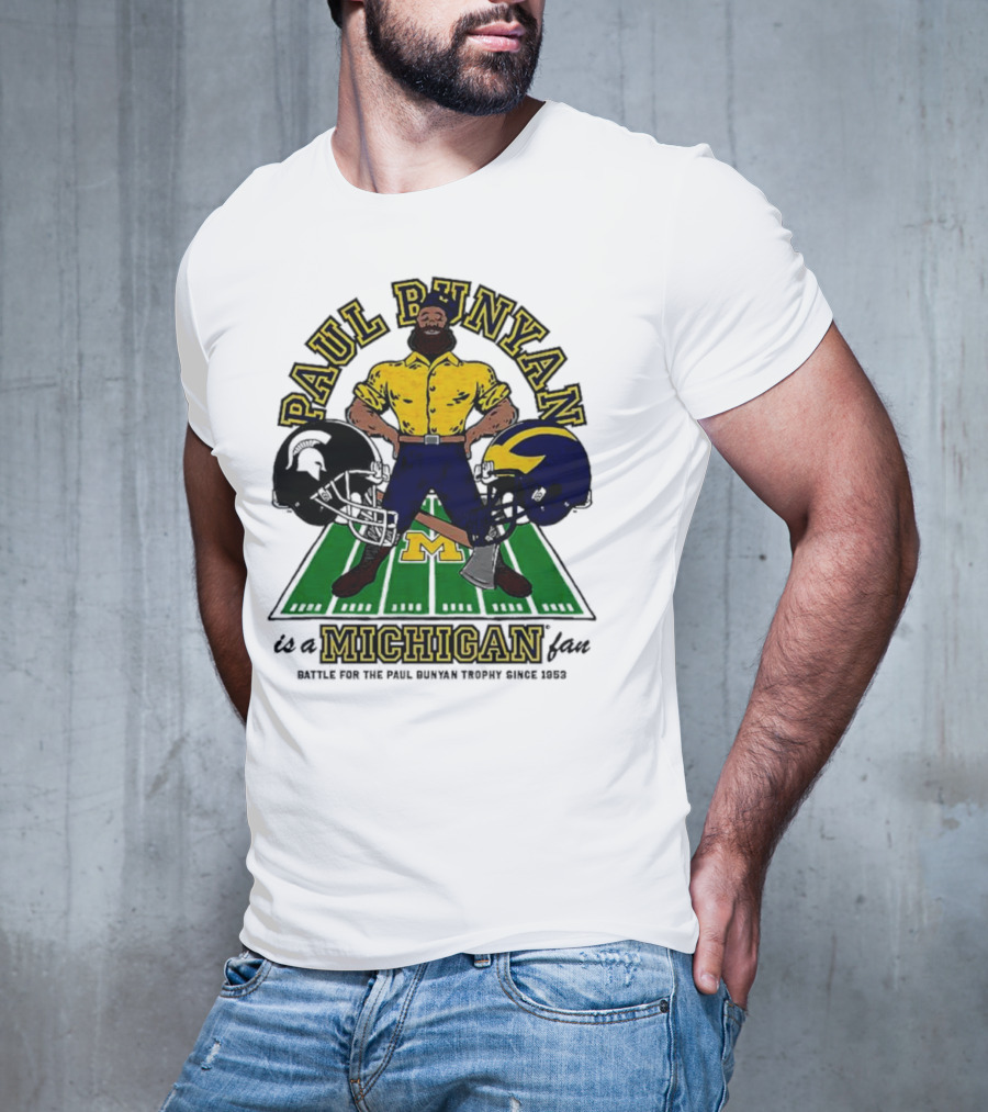 Paul Bunyan Michigan Wolverines M Helmet Since 1952 T-Shirt