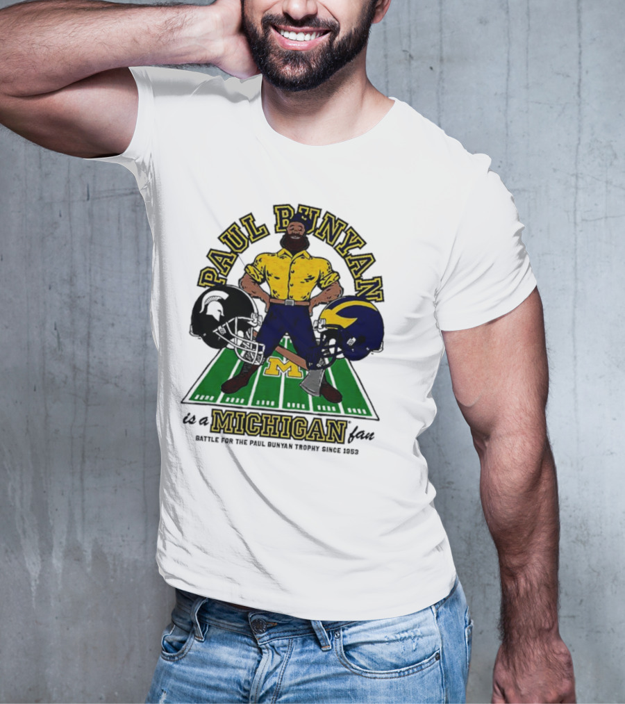 Paul Bunyan Michigan Wolverines M Helmet Since 1952 T-Shirt