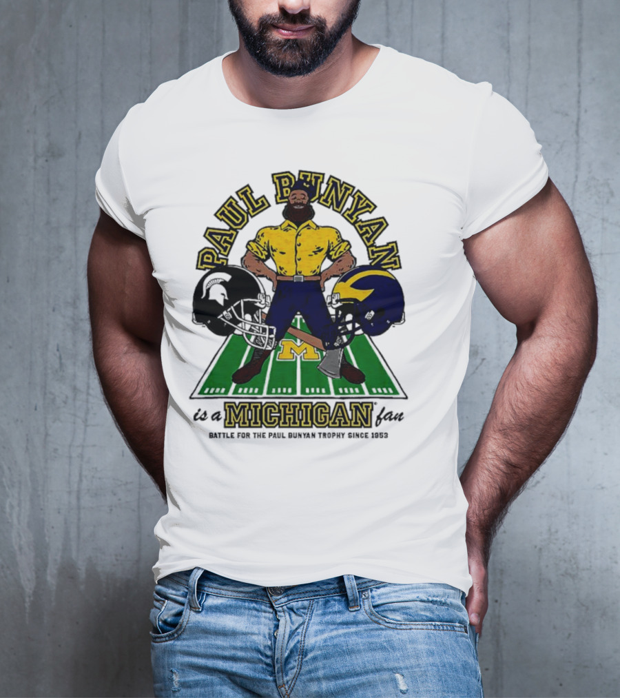 Paul Bunyan Michigan Wolverines M Helmet Since 1952 T-Shirt