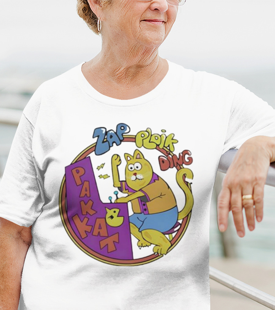 Stranger Things Zap Ploik Ding Cat Cartoon Pakkat T-Shirt