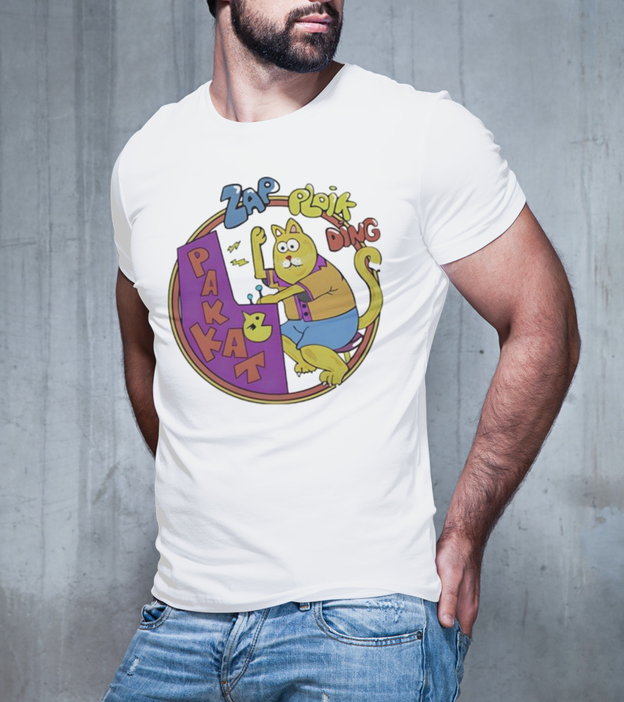 Stranger Things Zap Ploik Ding Cat Cartoon Pakkat T-Shirt