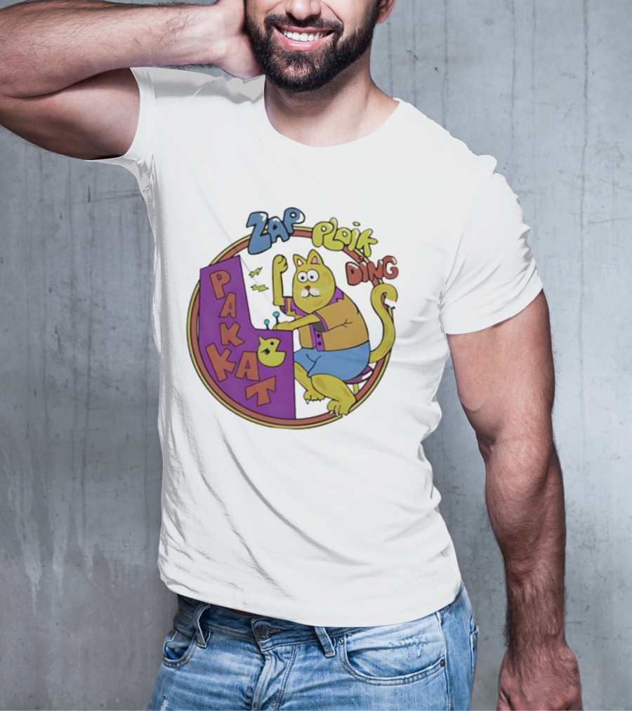 Stranger Things Zap Ploik Ding Cat Cartoon Pakkat T-Shirt