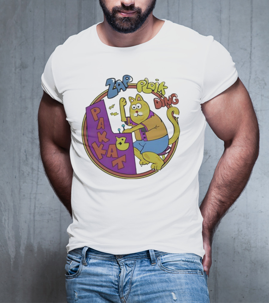 Stranger Things Zap Ploik Ding Cat Cartoon Pakkat T-Shirt
