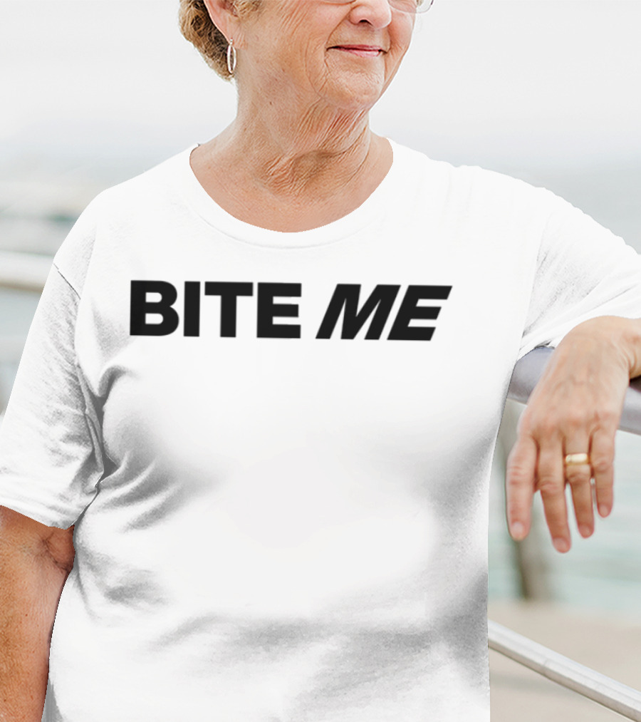 Bite Me Vampire Fangs Halloween Graphic T-Shirt