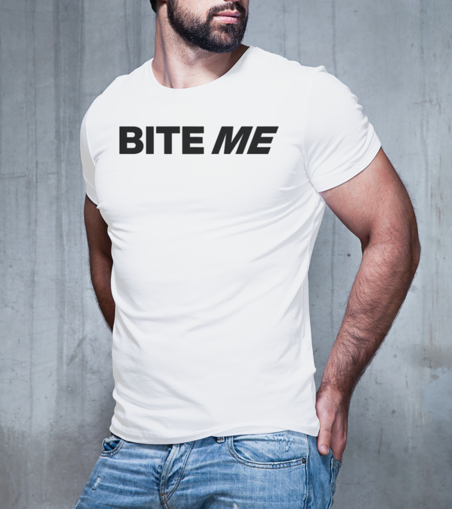 Bite Me Vampire Fangs Halloween Graphic T-Shirt