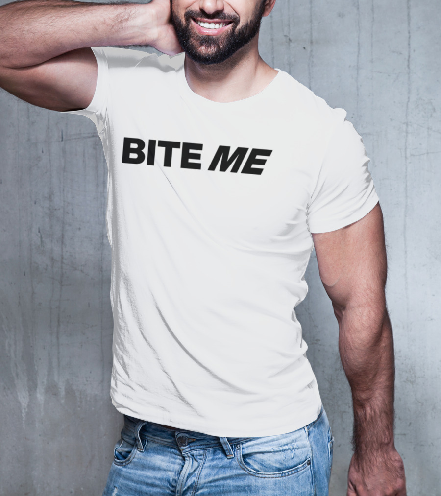 Bite Me Vampire Fangs Halloween Graphic T-Shirt