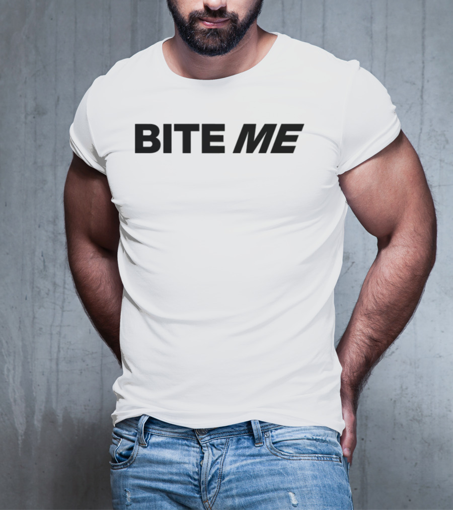 Bite Me Vampire Fangs Halloween Graphic T-Shirt