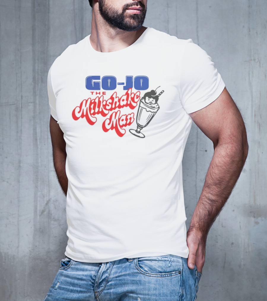 Go Jo The Milkshake Man Retro Milkshake Cup Design T-Shirt