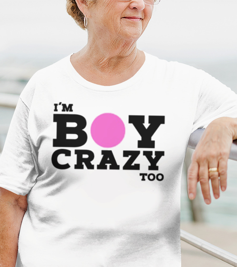 Kesha I'm Boy Crazy Too Pink Circle T-Shirt