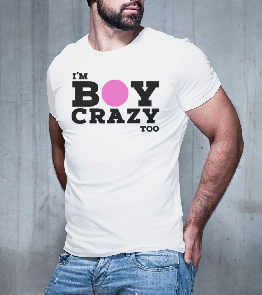 Kesha I'm Boy Crazy Too Pink Circle T-Shirt