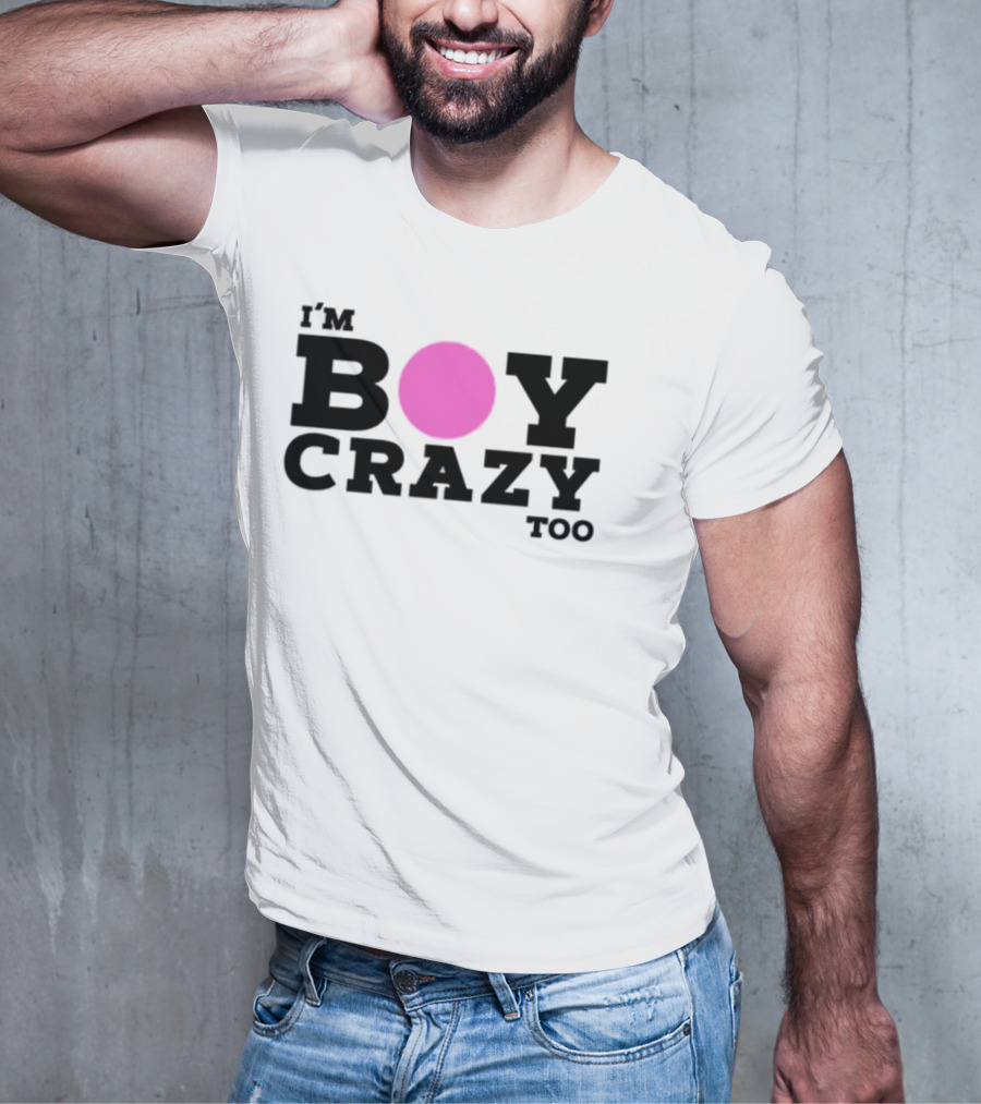 Kesha I'm Boy Crazy Too Pink Circle T-Shirt