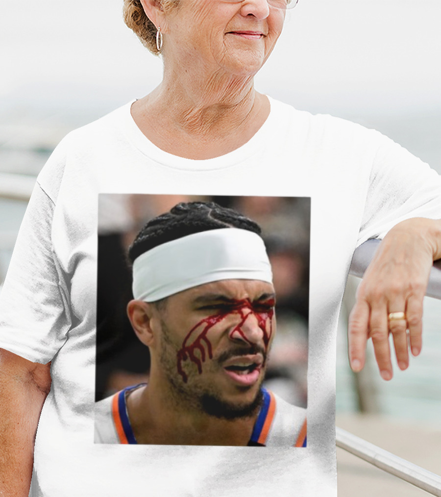 Limited Edition Josh Hart New York Knicks Elbowed Face Moment T-Shirt