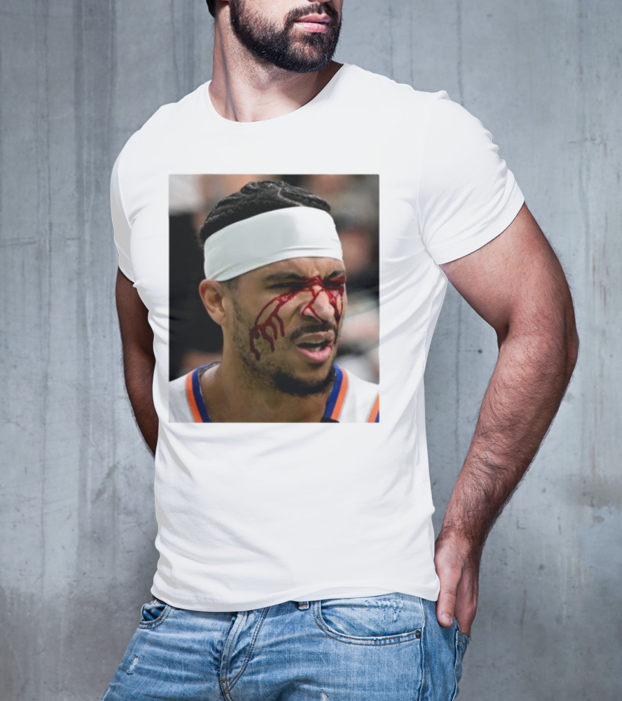 Limited Edition Josh Hart New York Knicks Elbowed Face Moment T-Shirt