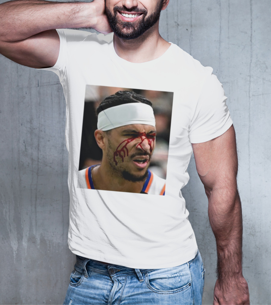 Limited Edition Josh Hart New York Knicks Elbowed Face Moment T-Shirt