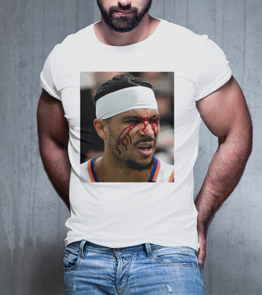 Limited Edition Josh Hart New York Knicks Elbowed Face Moment T-Shirt