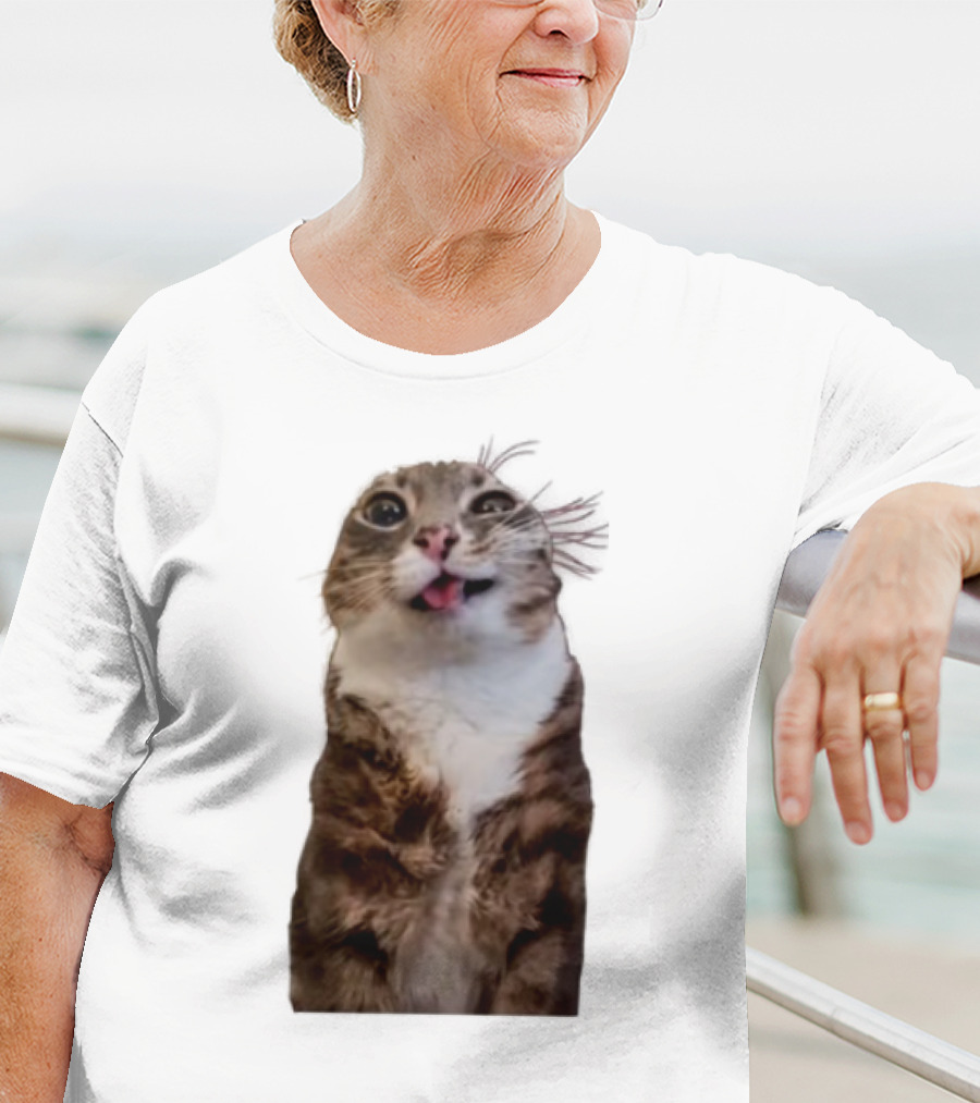 Rigby Cat Funny Feline Expression With Tongue Out T-Shirt