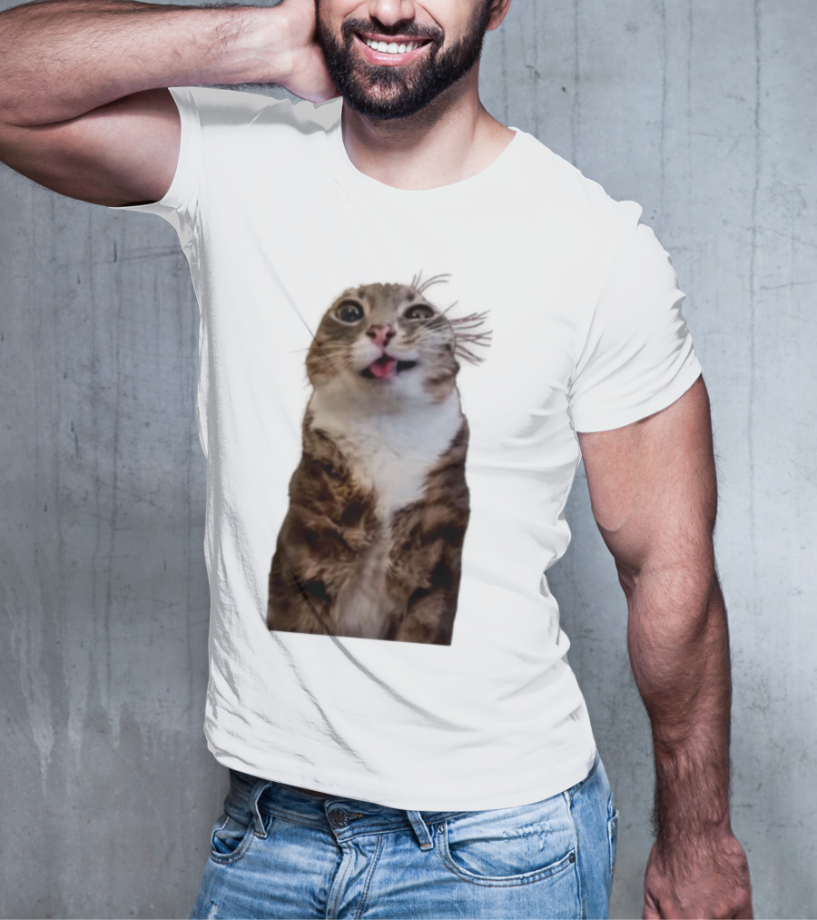 Rigby Cat Funny Feline Expression With Tongue Out T-Shirt