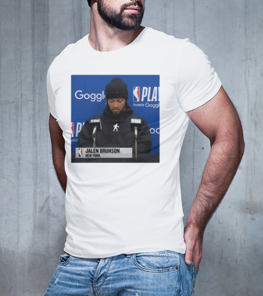 Jalen Brunson New York Press Conference NBA Playoffs Presented By Google T-Shirt