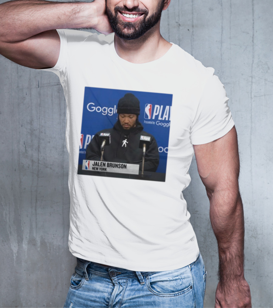 Jalen Brunson New York Press Conference NBA Playoffs Presented By Google T-Shirt