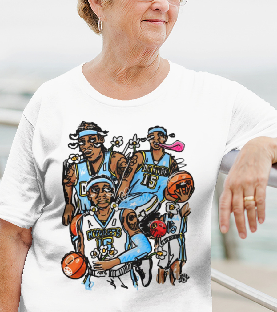 Vxmeee Doodle Melo Nuggets 15 Denver Basketball T-Shirt