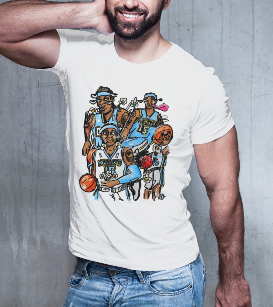 Vxmeee Doodle Melo Nuggets 15 Denver Basketball T-Shirt
