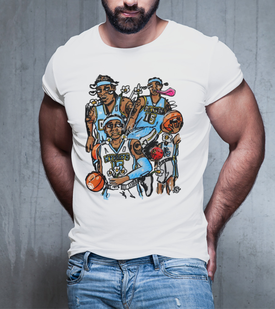 Vxmeee Doodle Melo Nuggets 15 Denver Basketball T-Shirt