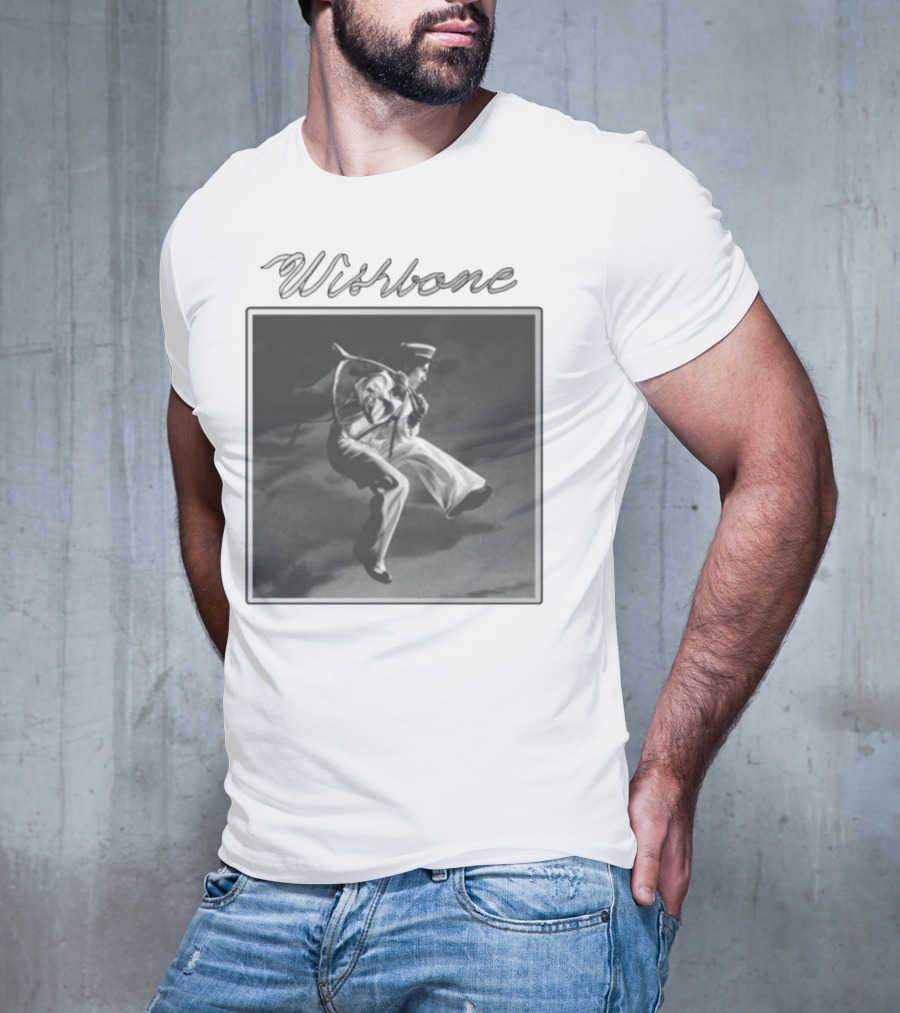 Wishbone Sailor Jumping Album Cover Black And White T-Shirt