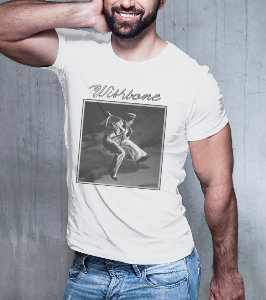 Wishbone Sailor Jumping Album Cover Black And White T-Shirt
