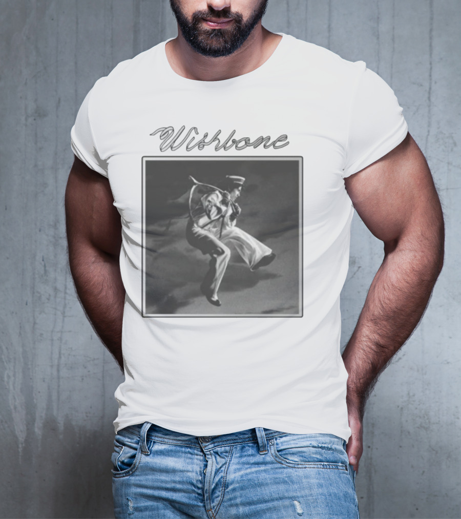 Wishbone Sailor Jumping Album Cover Black And White T-Shirt