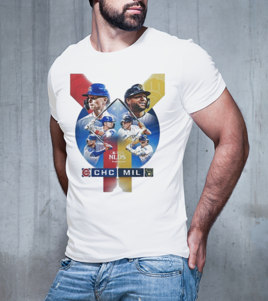 2025 MLB Postseason Chicago Cubs Vs Milwaukee Brewers NLDS Matchup T-Shirt