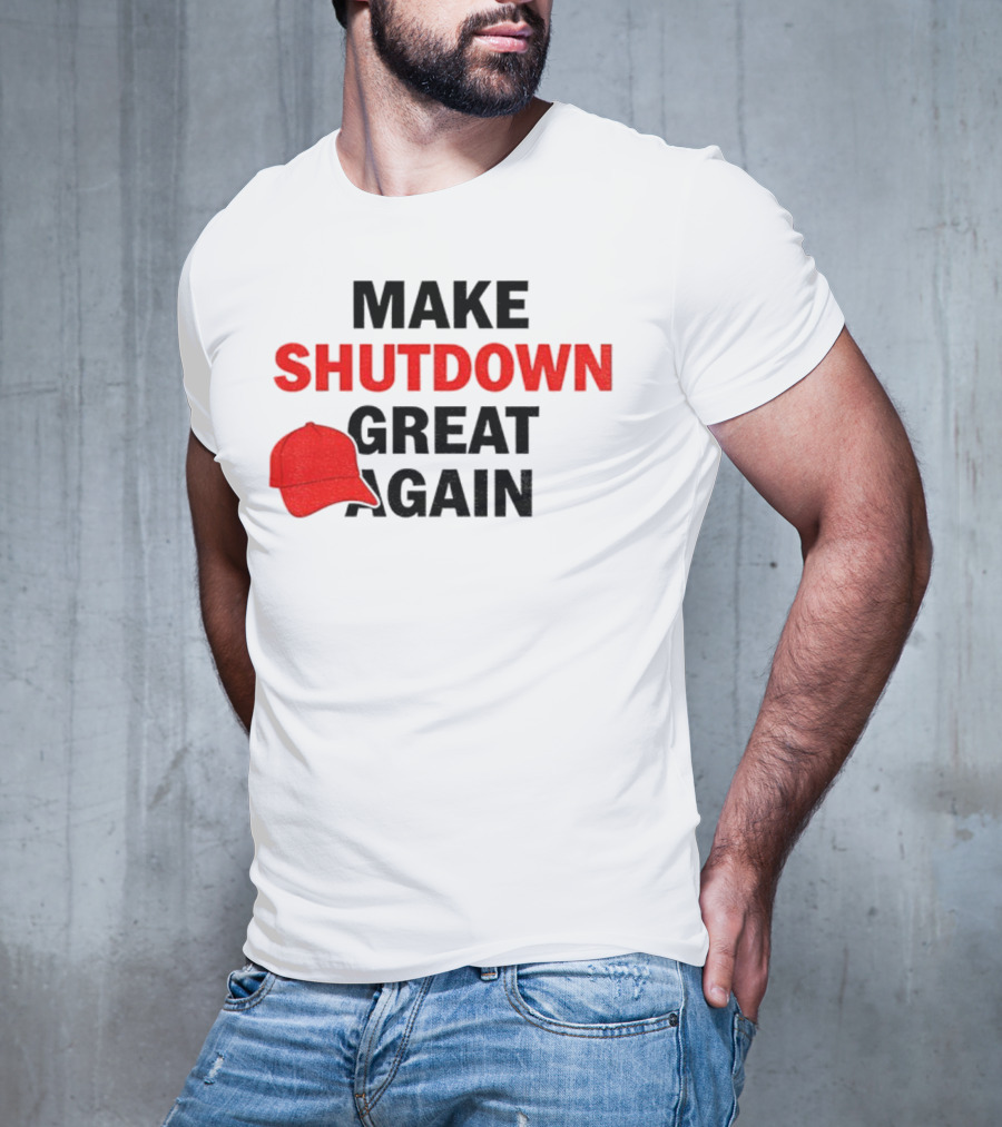 MAGA Make Shutdown Great Again Red Hat T-Shirt