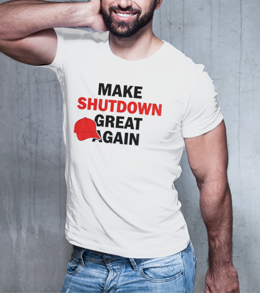 MAGA Make Shutdown Great Again Red Hat T-Shirt