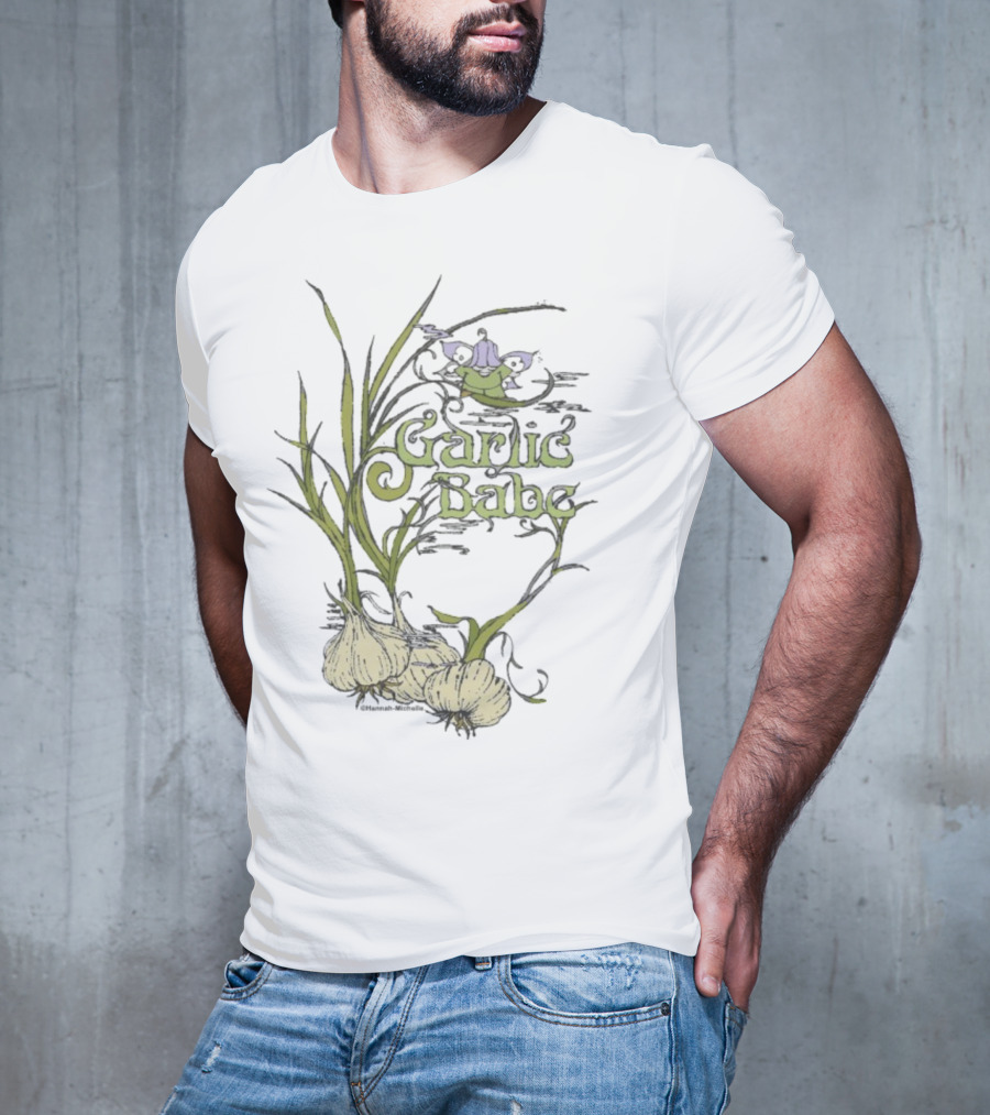 Hannah Michelle Garlic Babe Fairy Illustration T-Shirt